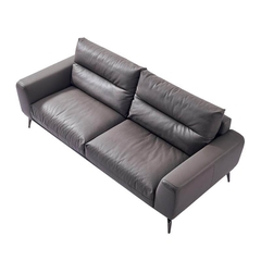 Sofa văng bọc da bò nhập khẩu Ý HNS237