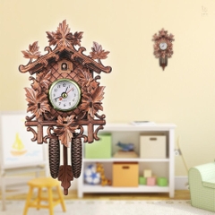 Cuckoo đồng hồ treo tường chim gỗ trang trí cho gia đình, cafe, nhà hàng