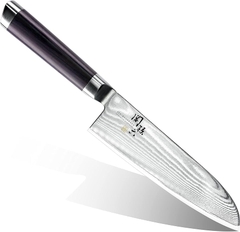 Dao Nhật KAI - Dao Santoku Seki Magoroku Damascus - 16.5cm