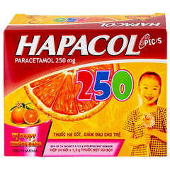 Hapacol 250 DHG giảm đau, hạ sốt (24 gói)