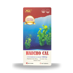 Haecho Cal Bổ Sung Canxi Hữu Cơ Từ Tảo Biển Đỏ, Giúp Xương Răng Chắc Khỏe, Hỗ Trợ Phát Triển Chiều Cao, Giảm Loãng Xương Hộp 60 Viên (Hàn Quốc)