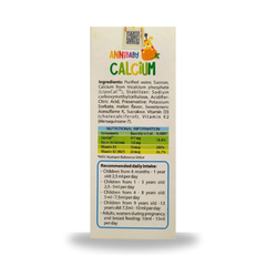 Hỗ Trợ Xương Và Răng Chắc Khỏe Cho Bé, Trẻ Em Và Người Lớn ANNIBABY CALCIUM Với Canxi Lipocal, Vitamin D3 và K2 MK-7