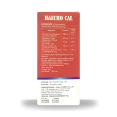 Haecho Cal Bổ Sung Canxi Hữu Cơ Từ Tảo Biển Đỏ, Giúp Xương Răng Chắc Khỏe, Hỗ Trợ Phát Triển Chiều Cao, Giảm Loãng Xương Hộp 60 Viên (Hàn Quốc)