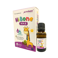 Thực phẩm bảo vệ sức khỏe HiBone Max - Dung dịch nhỏ giọt 20ml bổ sung Vitamin D3, K2, DHA hỗ trợ hấp thu canxi, giúp xương răng chắc khỏe và giảm nguy cơ còi xương.