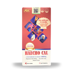 Haecho Cal Bổ Sung Canxi Hữu Cơ Từ Tảo Biển Đỏ, Giúp Xương Răng Chắc Khỏe, Hỗ Trợ Phát Triển Chiều Cao, Giảm Loãng Xương Hộp 60 Viên (Hàn Quốc)