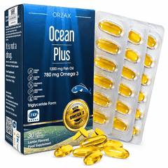 Viên Uống Dầu Cá Dạng Triglyceride Orzax Ocean Plus 1200mg Fish Oil (Hộp 30 Viên) - Đạt Chuẩn IFOS 5 Sao
