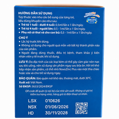 Kẽm hữu cơ NovoZinc Plus 20 tép x 0.5ml – Bổ sung kẽm và L-Lysine, kích thích thèm ăn trẻ