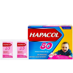 Hapacol 80 DHG giảm đau, hạ sốt (24 gói)