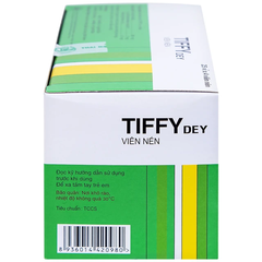Thuốc Tiffy Dey Thai Nakorn Patana điều trị nghẹt mũi, sổ mũi (25 vỉ x 4 viên)