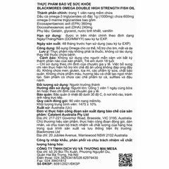 Blackmores Omega Double High Strength 90 viên – Dầu cá Omega-3 gấp đôi hàm lượng, hỗ trợ sức khỏe tim mạch, não bộ, mắt và da.