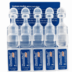 Kẽm hữu cơ NovoZinc Plus 20 tép x 0.5ml – Bổ sung kẽm và L-Lysine, kích thích thèm ăn trẻ