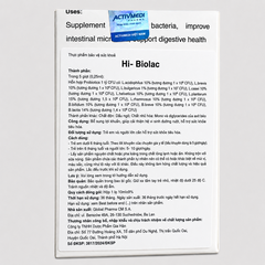 Hi-Biolac Probiotic men vi sinh 10 chủng 1 tỷ CFU hỗ trợ cân bằng hệ vi sinh đường ruột cho trẻ em và người lớn lọ 10 ml