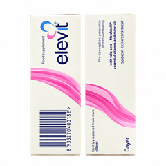 Elevit Bayer 30 viên – Thực phẩm bảo vệ sức khỏe bổ sung Acid Folic 800 mcg, Sắt, Vitamin và Khoáng chất cho phụ nữ chuẩn bị mang thai, đang mang thai và cho con bú