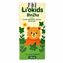 Siro ho Li’okids BinZho 120ml hỗ trợ giảm ho, giảm đờm do cảm lạnh, viêm họng, viêm phế quản cho trẻ em từ 1 tuổi