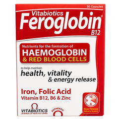 Feroglobin B12 Vitabiotics 30 viên – Bổ sung sắt, vitamin B12, acid folic hỗ trợ tạo hồng cầu và giảm mệt mỏi
