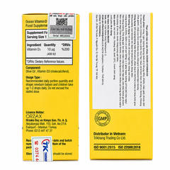 Ocean Vitamin D3 400 IU Orzax dạng xịt uống 20 ml hỗ trợ bổ sung vitamin D3, tăng hấp thu canxi, duy trì xương răng cho trẻ sơ sinh và trẻ nhỏ
