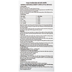 Nordic Naturals Baby's DHA 60ml – Dầu cá DHA cho trẻ sơ sinh, bổ sung DHA, EPA và Vitamin D3 hỗ trợ phát triển não bộ, thị giác và hệ thần kinh