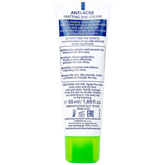 Kem Dưỡng Da Dermacos Anti-Acne Matting Cream Cho Da Dầu, Giúp Giảm Nhờn, Ngăn Ngừa Mụn Hộp 50ml (Ba Lan)