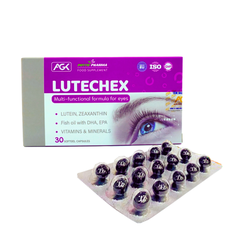 Viên Uống Bổ Mắt Lutechex - Hỗ Trợ Giúp Mắt Sáng Khỏe, Giảm Mỏi Mắt, Tăng Cường Thị Lực (Hộp 2 vỉ x 15 Viên) Bulgary