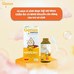 Gonus Probiotics Bổ Sung Lợi Khuẩn Và Kẽm Giúp Cân Bằng Vi Sinh, Giảm Rối Loạn Tiêu Hóa Cho Bé (Hộp 10ml)