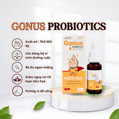 Gonus Probiotics Bổ Sung Lợi Khuẩn Và Kẽm Giúp Cân Bằng Vi Sinh, Giảm Rối Loạn Tiêu Hóa Cho Bé (Hộp 10ml)