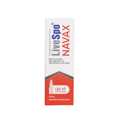 LiveSpo Navax Hộp Bình Nhựa Chuyên Dụng Dạng Xịt Mũi Giúp Giảm Nguy Cơ Viêm Đường Tai, Mũi, Họng (Hộp 30ml)