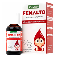 Dung Dịch Bổ Sung Sắt Hữu Cơ Femalto - Giúp Giảm Nguy Cơ Thiếu Máu Do Thiếu Sắt, Không Gây Táo Bón (Chai 30ml)