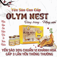 Yến Sào Cao Cấp Olym Nest Đông Trùng, Hồng Sâm - Hỗ Trợ Bồi Bổ Sức Khỏe, Nâng Cao Sức Đề Kháng (Hộp 06 Hũ)