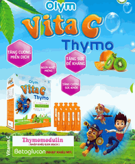 Siro Uống Bổ Sung Vitamin C - Olym VitaC Thymo, Giúp Bé Tăng Sức Đề Kháng, Giảm Nhiệt Miệng, Chảy Máu Cam (Hộp 20 ống)