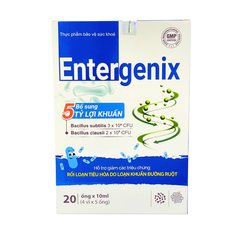 Men Vi Sinh Entergenix - Bổ Sung Lợi Khuẩn Tăng Cường Sức Khoẻ Đường Ruột, Cải Thiện Các Rối Loạn Tiêu Hóa (Hộp 20 Ống)