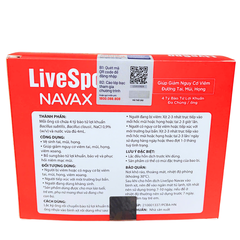 LiveSpo Navax Đỏ Chuyên Dụng Dạng Xịt Mũi Giúp Giảm Nguy Cơ Viêm Đường Tai, Mũi, Họng (Hộp 10 ống 4ml + 1 Bình Xịt)