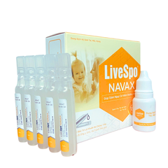 LiveSpo Navax Vàng Sơ Sinh, Bào Tử Lợi Khuẩn Giúp Giảm Nguy Cơ Viêm Đường Tai Mũi Họng (Hộp 5 ống và 1 Bình Nhỏ Giọt)