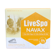 LiveSpo Navax Vàng Sơ Sinh, Bào Tử Lợi Khuẩn Giúp Giảm Nguy Cơ Viêm Đường Tai Mũi Họng (Hộp 5 ống và 1 Bình Nhỏ Giọt)