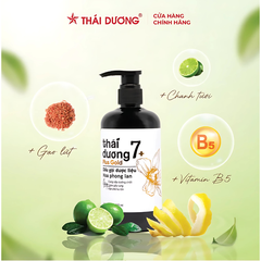 Dầu Gội Dược Liệu Thái Dương 7 Plus Gold Hoa Phong Lan Sạch Gàu, Giảm Ngứa Và Giảm Rụng Tóc (Chai 250ml)