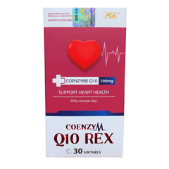Viên Uống Coenzym Q10 Rex 100mg – Hỗ Trợ Sức Khỏe Tim Mạch, Tăng Cường Năng Lượng