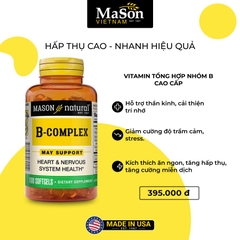 Mason Natural B-Complex - Vitamin tổng hợp nhóm B cao cấp