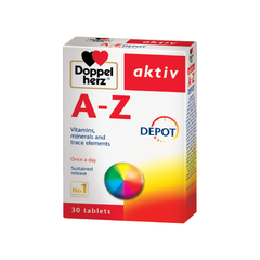 TPBVSK A-Z DEPOT - Bổ sung 25 loại vitamin, hỗ trợ tăng cường sức khỏe - Hộp 30 viên - Doppel herz