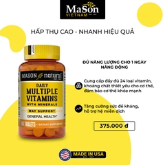 Mason Natural Daily Multiple Vitamins With Minerals - Đủ năng lượng cho 1 ngày năng động ( Lọ 60 viên )