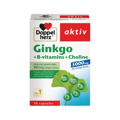 TPBVSK Ginko + B-vitamin + Choline - Tăng cường tuần hoàn não, cải thiện trí nhớ - Hộp 30 viên - Dopple herz