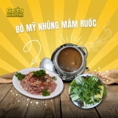 Bò mỹ nhúng mắm ruốc