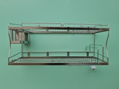 Kệ treo tường 2 tầng đa năng dao thớt bên trong inox 304