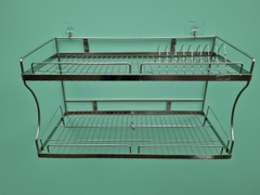 Kệ treo tường 2 tầng  inox 201