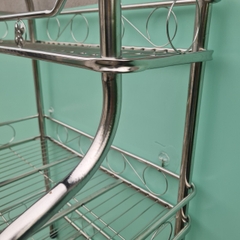 Kệ chén đứng cầu thang inox 201