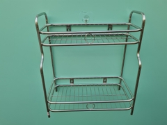 Kệ gia vị sole đứng ống 2 tầng inox 201