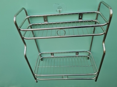 Kệ gia vị sole đứng ống 2 tầng inox 201
