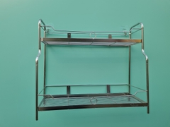 Kệ gia vị sole đứng la 2 tầng inox 201