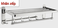 Máng khăn xếp inox 304 - móc dẹt