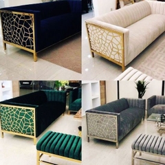 LCF06- Sofa phòng khách khung họa tiết CNC