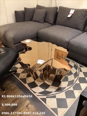 LCT45-Bàn Sofa dáng gốc cây inox mạ vàng