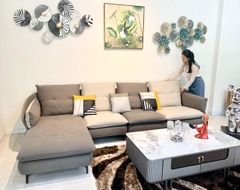 Sofa chữ L da công nghệ 219